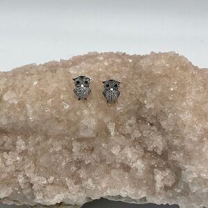 Sterling Silver Owl Earrings